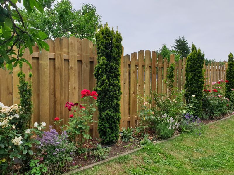 Wood Panel Fence